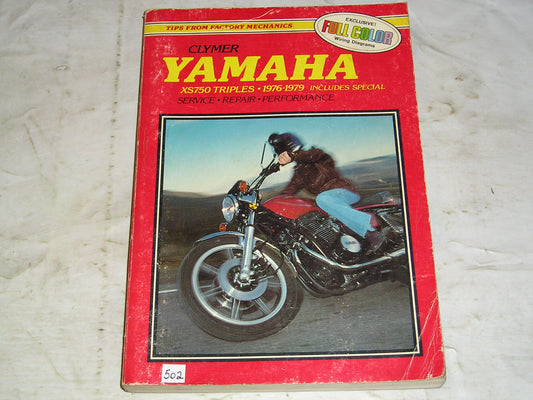 YAMAHA XS750  Triples 1976-1979 Clymer Service Manual M404  #502