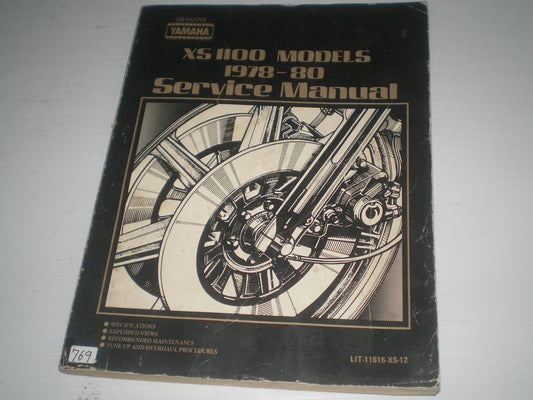 YAMAHA XS1100 E F SF  1978 1979 1980  Service Manual  LIT-11616-XS-12  #769