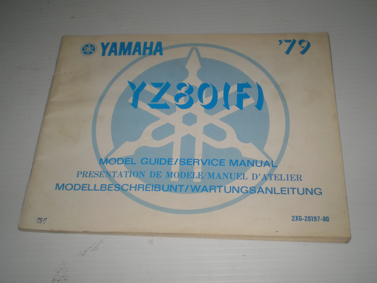 YAMAHA YZ80F  YZ80 F 1979  Model Guide Service Manual  2X6-28197-80  #787