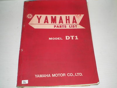 YAMAHA DT1 1968  AHRMA  Factory Parts List    #816