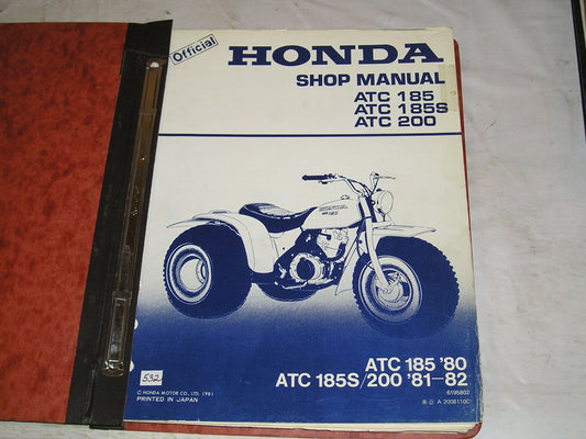 HONDA ATC185 ATC200 1980-1982 Shop Service Manual 6195802 #532
