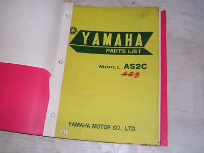 YAMAHA AS2 C AS2C 1969 Factory Parts List #566