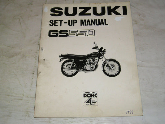 SUZUKI GS550 1977 Set-up Preparation & Assembly Manual  MS-8110  #329