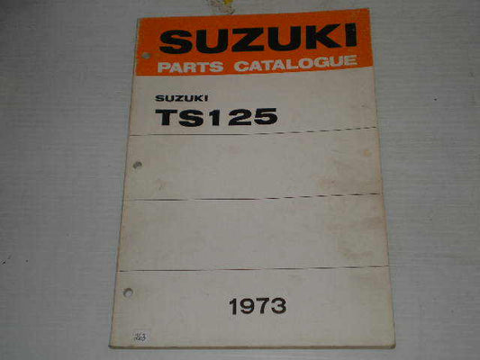 SUZUKI TS125  R J K 1973  Factory Parts Catalogue  #263
