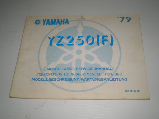 YAMAHA YZ250F  YZ250 F 1979  Model Guide Service Manual  2X4-28197-80  #800