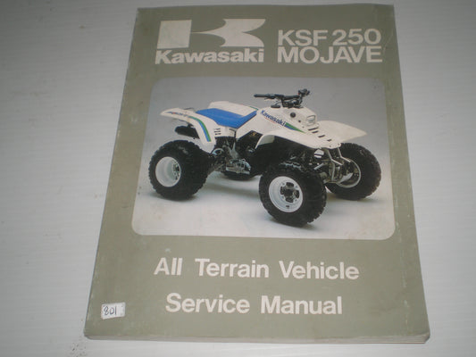 KAWASAKI KSF250 A1 A2 1987 1988  All Terrain Vehicle  Service Manual  99924-1067-02  #801