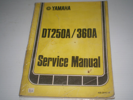 YAMAHA DT250A DT250 A 1974 Service Manual 450-28197-10 #802