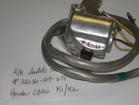 HONDA CB100 CB125 CL100 R/H Switch Assembly 35250-107-671