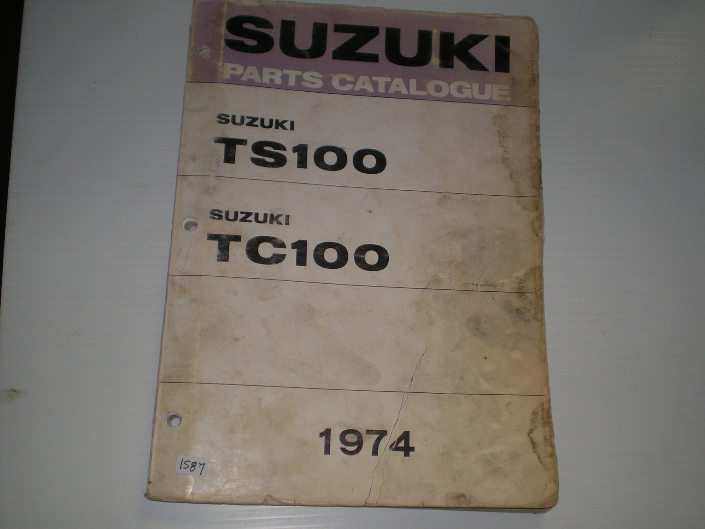 SUZUKI TS100 TC100  K/L 1974  Parts Catalogue  #1587