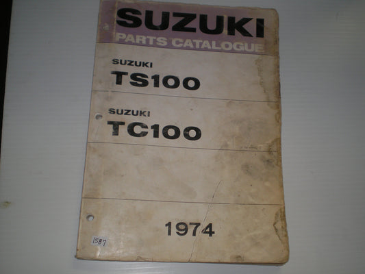 SUZUKI TS100 TC100  K/L 1974  Parts Catalogue  #1587
