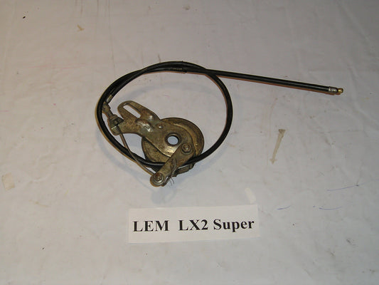LEM LX2 Super Front Brake Plate with brake shoe Assembly