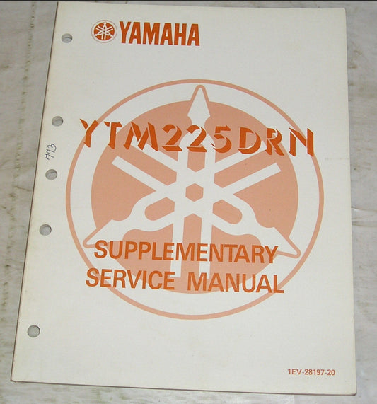 YAMAHA YTM225DRN  TRI-Moto  1985  Service Manual Supplement  1EV-28197-20  #773