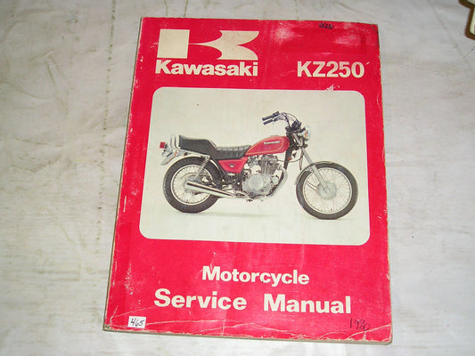 KAWASAKI KZ250  C1 D1 G1 1980   Service Manual  99924-1023-01  #465