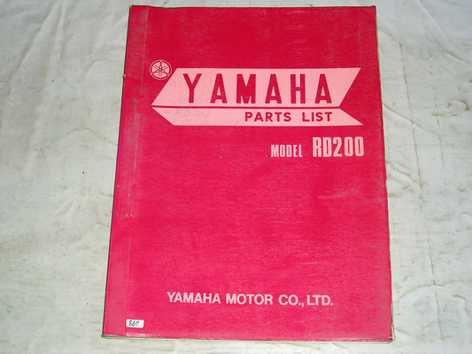 YAMAHA RD200 1974  Factory Parts List  397-00   #857