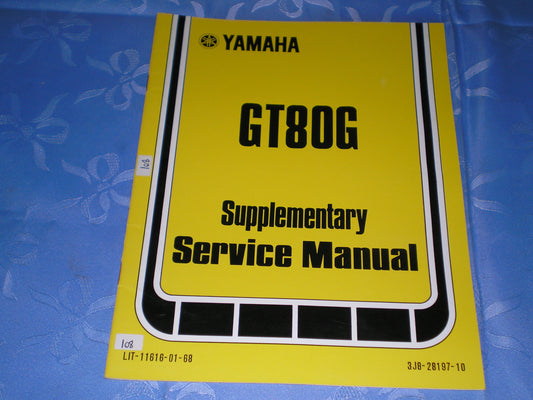 YAMAHA GT80G  GT80 G 1980  Service Supplement Manual  3J8-28197-10  LIT-11616-01-68  #108