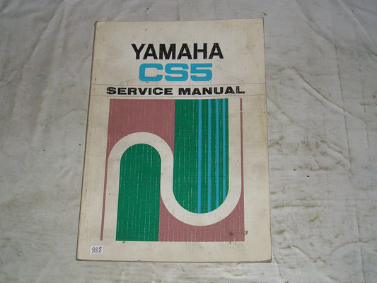YAMAHA CS5  1972   Factory Service Manual     #888