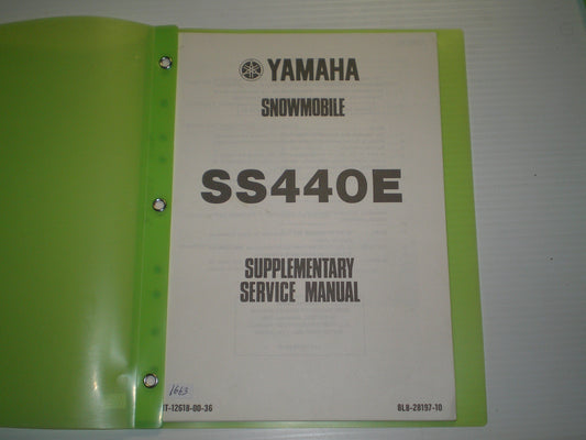 YAMAHA SS440 E SS440E  1981 Service Manual Supplement  8L8-28197-10  LIT-12618-00-36  #S155