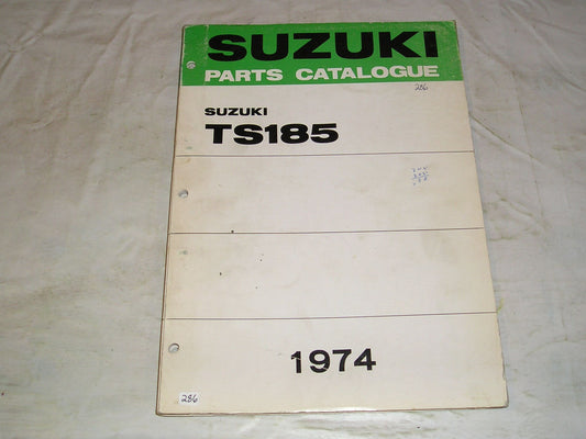 SUZUKI TS185  R J K L  1974 Factory Parts Catalogue  #286