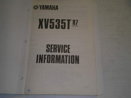 YAMAHA XV535 T 1987  Service Information Manual  2JV-SE1   #89