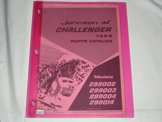 JOHNSON Challenger 1969 Parts Catalogue 261059 #S225