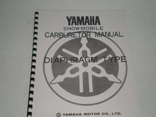 YAMAHA Snowmobile Carburetor Diaphragm Type 1974  Service Manual  #S122