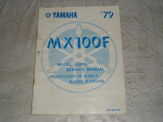 YAMAHA MX100F  MX100 F 1979  Model Guide Service Manual  3M1-28197-70  #695