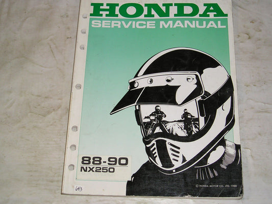 HONDA NX250 1988-1990 Service Manual 61KW302 #643