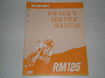 SUZUKI RM125 1994 Owner's Service Manual 99011-43D52-03A #924