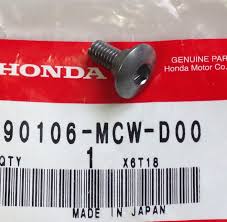 HONDA CBR1000 CRF1000 TRX700 VFR800  Factory Cowl Pan Screw  6x14  90106-MCW-D00