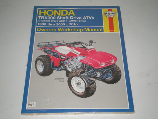 HONDA TRX300 FW  Shaft Drive  ATVs 1988-2000 Haynes Workshop Manual 2125  #1465
