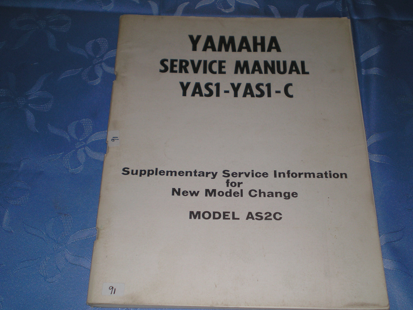YAMAHA YAS1 C  AS2 C 1968 Supplementary Service Information Manual  LIT-11612-18-99  #91