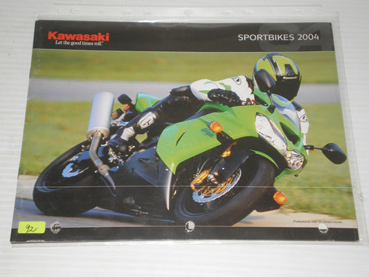 KAWASAKI 2004 SUPERBIKES SALES BROCHURE # 91 / 92