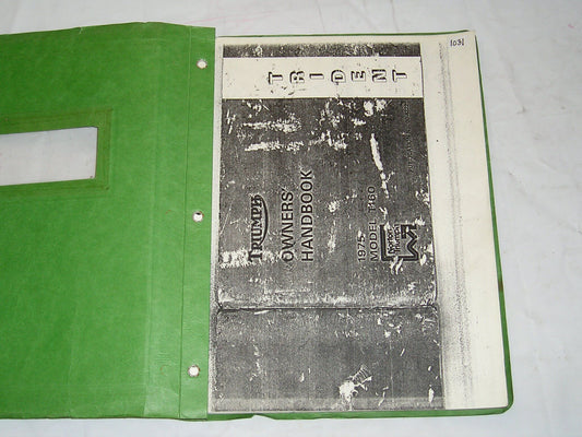 TRIUMPH Trident T160 1975 Owner's Handbook 00-4222 #E24