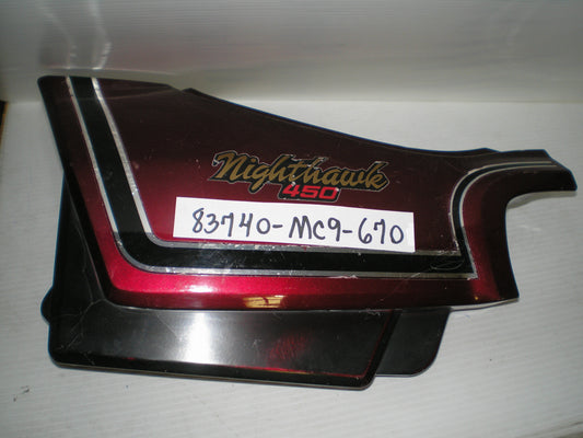 HONDA Nighthawk 450 L/H Frame Side Cover 83740-MC9-670