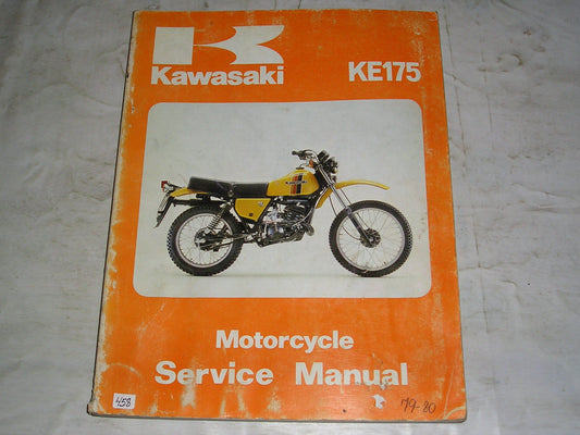 KAWASAKI KE175 D1 D2  1979-1980  Service Manual   99924-1020-02  #458