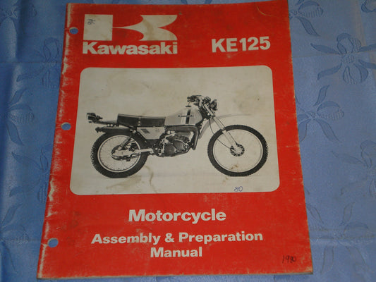 KAWASAKI KE125 A7 1980  Assembly & Preparation Manual  99931-1063-01  #94
