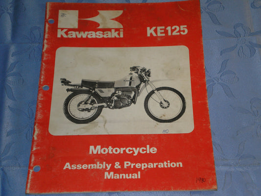 KAWASAKI KE125 A7 1980 Assembly & Preparation Manual 99931-1063-01 #94