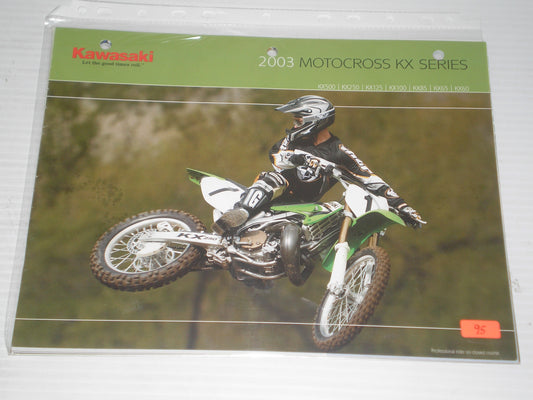 KAWASAKI 2003 MOTOCROSS KX SERIES SALES BROCHURE # 95