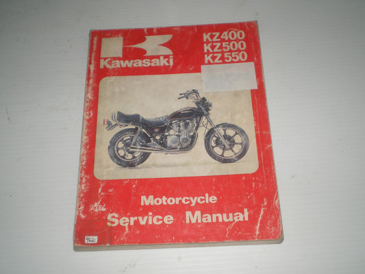 KAWASAKI KZ400 KZ500 KZ550 1979-1981  Service Manual  99924-1018-03  #962