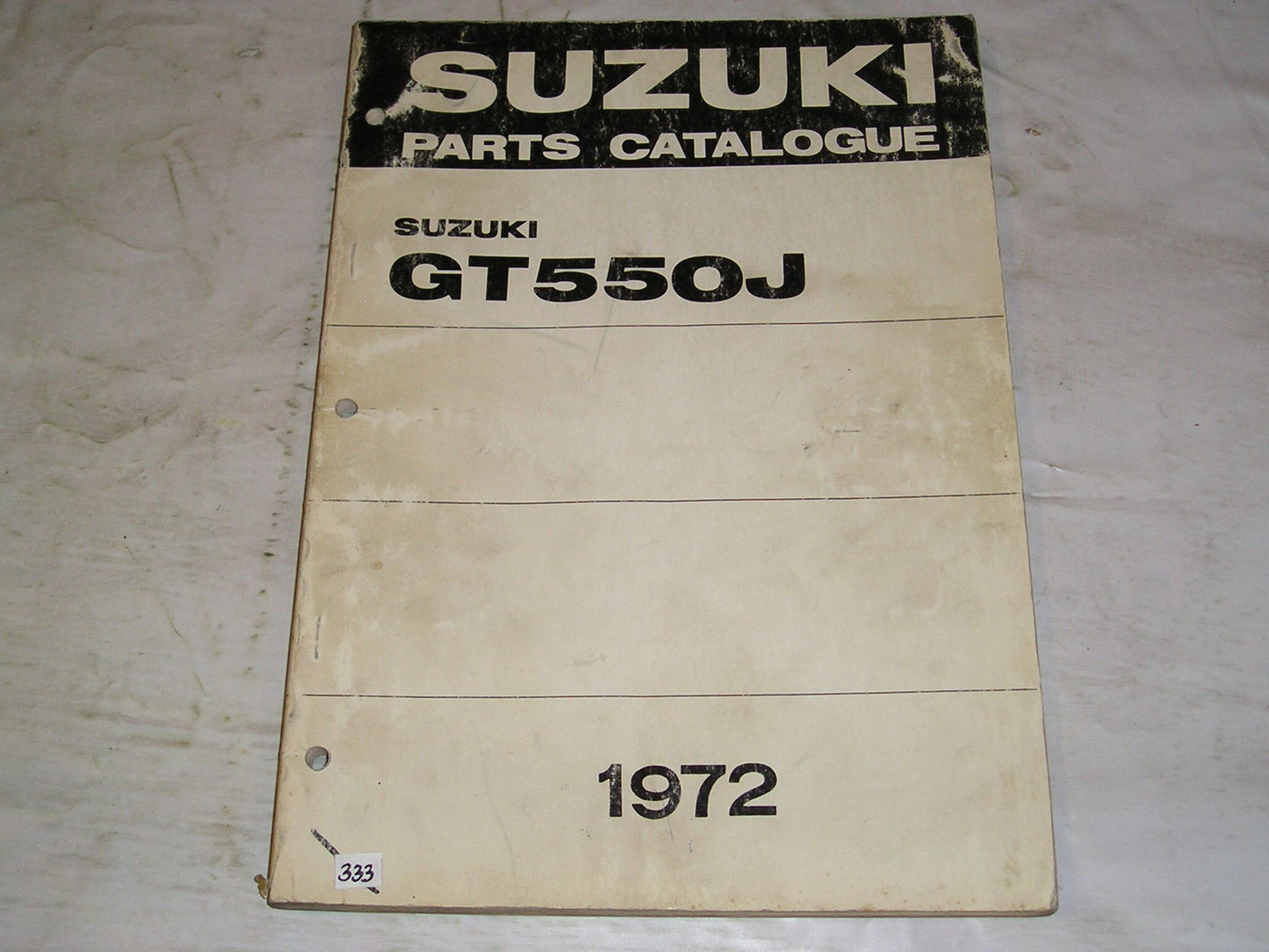 SUZUKI GT550 J  1972  Factory Parts Catalogue  #333