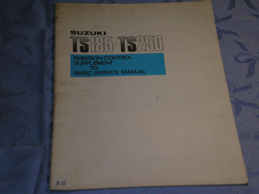 SUZUKI TS185 TS250 1978 on Emission Control Manual #332.1