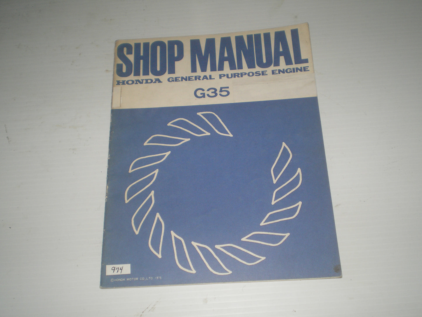 HONDA G35 1976  General Purpose Engine  Service / Shop Manual  6287801  #974