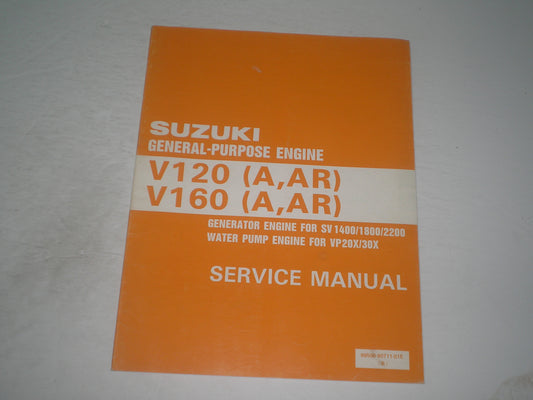 SUZUKI V120 V160 A/AR 1993 General Purpose Engine Service Manual 99500-90711-01E #1906