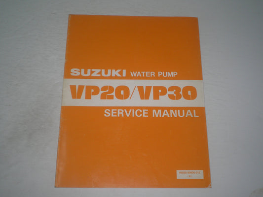 SUZUKI VP20 & VP30 1986 Water Pumps Service Manual 99500-990900-01E #1922