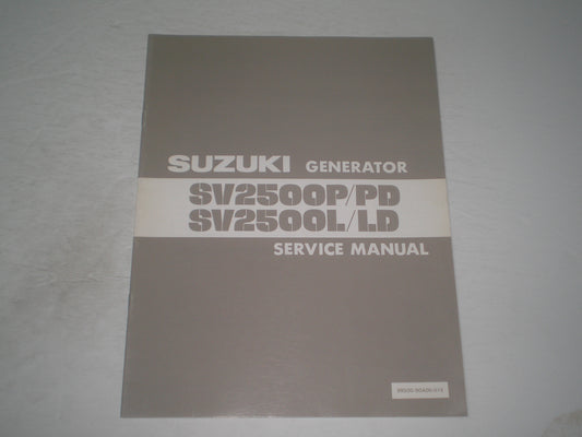 SUZUKI SV2500 P/PD L/LD 1996 Generator Service Manual 99500-90A00-01E #1916
