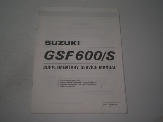 SUZUKI GSF600 V/SV  Bandit 1997  Service Manual Supplement  99501-35140-01E  #1920