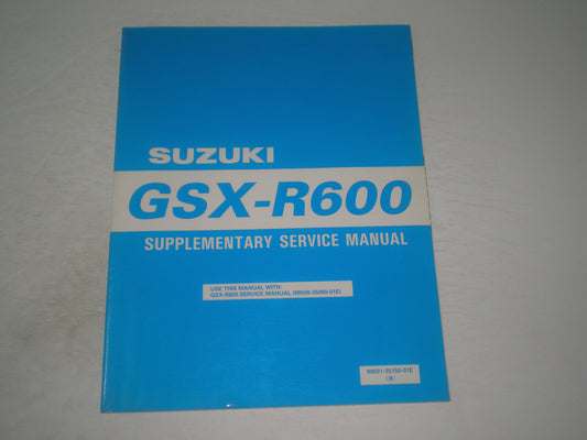 SUZUKI GSX-R600 W 1998  Service Manual Supplement  99501-35150-01E  #1936