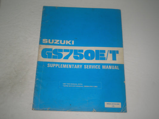 SUZUKI GS750E T 1980  Service Manual Supplement  99501-37010-28E  #1893