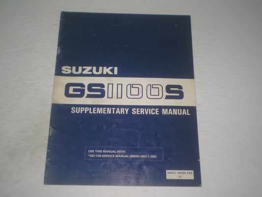 SUZUKI GS1100S D 1984  Service Manual Supplement  99501-39050-28E  #1931