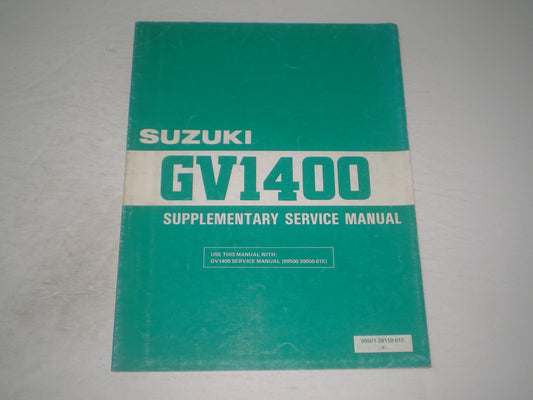 SUZUKI GV1400 GCH/GDH Cavalcade 1987 Service Manual Supplement 99501-39110-01E #1913